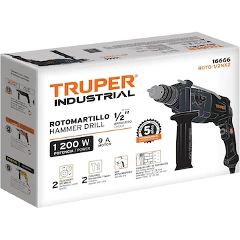 Imagen 5 de Truper ROTO-1/2NX2 Rotomartillo Industrial 1/2" 1200W