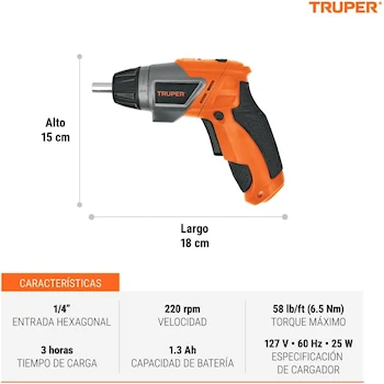 Imagen 3 de Destornillador Inalámbrico Truper DESI-36X, 3.6V, 2 Posiciones