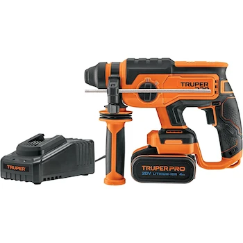 Imagen de referencia para Rotomartillo SDS Plus Inalámbrico Truper PRO ROEI-20A 20V Brushless con Batería de 4 Ah y Cargador