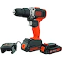 Miniatura de BLACK+DECKER BCD704C1-B3 Taladro Atornillador de Impacto Inalámbrico 20V 3/8" con Batería de Litio 1.5Ah y Cargador
