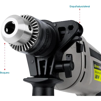 Imagen 4 de Rotomartillo Eléctrico Maxtool 500W con Portabrocas de 3/8 Pulgadas para Uso Doméstico