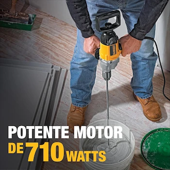Imagen 4 de DEWALT DW130V Taladro Eléctrico 1/2" 13mm 9.0Amp 710W Amarillo con Mango Lateral