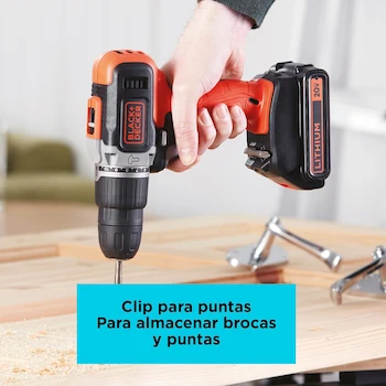 Imagen 4 de BLACK+DECKER BCD704C1 Taladro Inalámbrico Atornillador 20V Máx con 1 Batería y Cargador