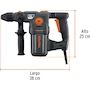Miniatura de Truper ROEL-60N Rotomartillo SDS Plus 6 Joules 1600W Industrial