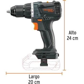 Imagen 3 de Taladro Inalámbrico Truper Max MAX-20TS 1/2" Motor Brushless Sin Accesorios