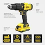 Miniatura de STANLEY Rotomartillo Inalámbrico 20V SCD711C2K con 2 Baterías