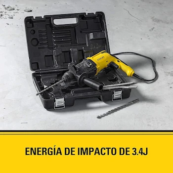 Imagen 5 de STANLEY Rotomartillo Eléctrico 1-1/8" (26mm) SHR263KA 800W con Empuñadura Lateral y Caja de Herramientas