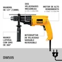 Miniatura de DEWALT DW505-B3 Taladro Percutor 1/2 Pulgada 800W VVR Amarillo/Negro