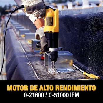 Imagen 5 de DEWALT DW505-B3 Taladro Percutor 1/2 Pulgada 800W VVR Amarillo/Negro