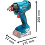 Miniatura de Bosch Professional GDX 180-LI Llave de Impacto Inalámbrica Azul 18V