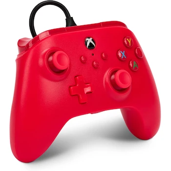 Imagen 4 de PowerA Mando con Cable para Xbox Series X|S, Xbox One y PC - Rojo Edition, Gamepad, Controlador para Videojuegos Cableado, Licencia Oficial de Xbox