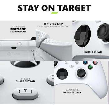 Imagen 4 de Control Inalámbrico Xbox Robot White para Xbox Series X|S, Xbox One y Dispositivos Windows