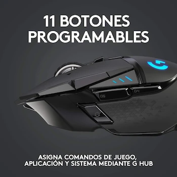 Imagen 4 de Logitech G502 LIGHTSPEED Mouse Gaming Inalámbrico, Sensor HERO 25K, Color Negro