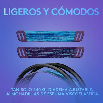 Imagen 2 de Logitech G335 Audífonos con Cable para Gaming Negro