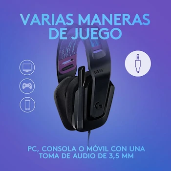 Imagen 3 de Logitech G335 Audífonos con Cable para Gaming Negro