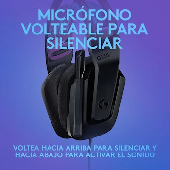 Imagen 5 de Logitech G335 Audífonos con Cable para Gaming Negro