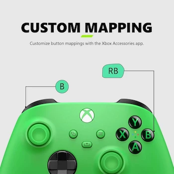 Imagen 5 de Control Inalámbrico Xbox Velocity Green Edición Estándar para Xbox Series X|S, Xbox One y Dispositivos Windows