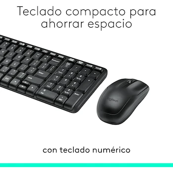 Imagen 3 de Logitech MK220 Combo Teclado Compacto y Mouse Inalámbricos Negro