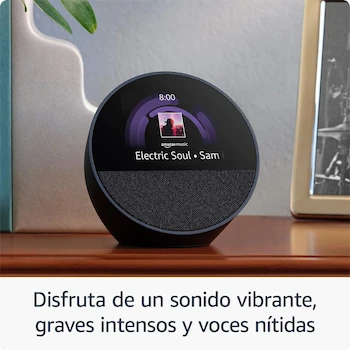 Imagen 4 de Amazon Echo Spot 2024 Blanco - Despertador Inteligente con Alexa, Modelo B0BFCBKXWL
