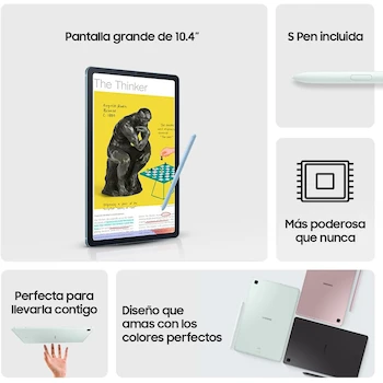 Imagen 2 de Samsung Galaxy Tab S6 Lite 2024 10.4" Android Tablet 4GB RAM 128GB Oxford Gray Wi-Fi with S Pen