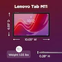 Miniatura de Lenovo Tab M11 11-Inch Tablet 4GB RAM 128GB Storage Luna Grey with Folio Case