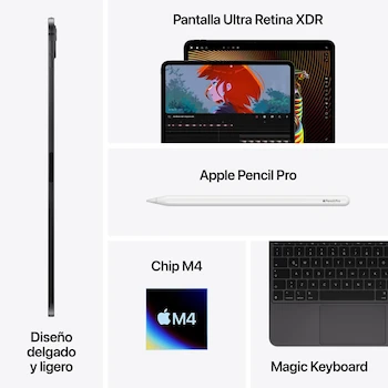 Imagen 5 de Apple iPad Pro 13 Pulgadas Chip M4 Wi-Fi + Cellular 2 TB Plata