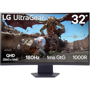 Imagen 2 de LG UltraGear 32GS60QC-B Monitor Gaming Curvo 31.5 Pulgadas QHD Negro