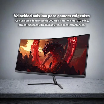 Imagen 3 de Acer ED0 34" UWQHD 3440x1440 VA Curved Gaming Monitor