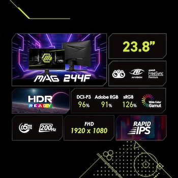 Imagen 2 de MSI MAG 244F 24" Gaming Monitor