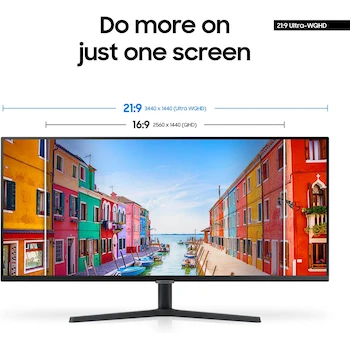 Imagen 3 de Samsung ViewFinity S50GC LS34C502GANXZA 34" Ultra-WQHD Curved Monitor Black