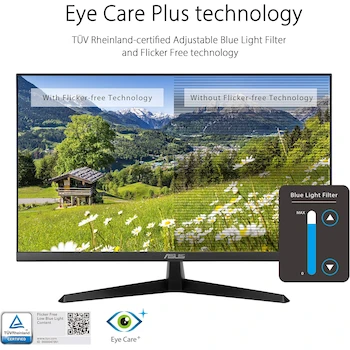 Imagen 3 de Monitor Asus Eye Care Plus VY279HE 27" Negro