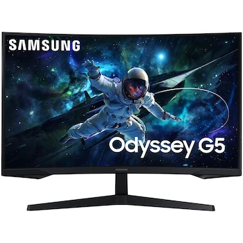 Imagen 1 de Monitor Gaming Curvo Samsung Odyssey G55C Series 27" Modelo LS27CG552ELXZX Negro