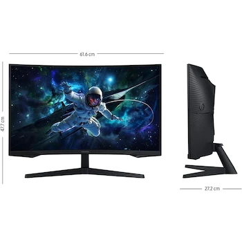 Imagen 5 de Monitor Gaming Curvo Samsung Odyssey G55C Series 27" Modelo LS27CG552ELXZX Negro