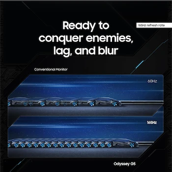 Imagen 4 de Samsung Odyssey G5 34-Inch Ultra-Wide Curved Gaming Monitor, WQHD, Model LC34G55TWWNXZA, 2020, Black