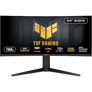 Imagen de referencia para Monitor Gamer Curvo ASUS TUF Gaming VG34VQL3A de 34 Pulgadas WQHD (3440 x 1440)