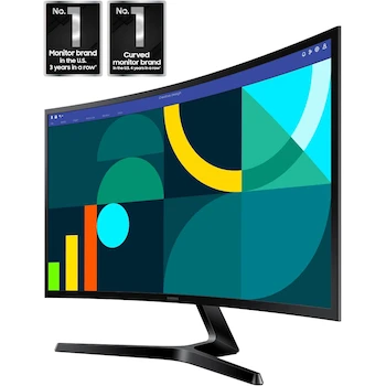 Imagen 2 de Monitor Curvo Samsung Essential S3 Series 27 Pulgadas FHD 1800R LS27D366GANXZA 2024