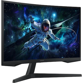 Imagen 2 de Samsung Odyssey G55C LS32CG550ENXZA 32 Pulgadas QHD Monitor Curvo Gaming Negro Versión Canadá