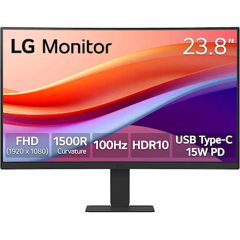 Imagen de referencia para LG 24U421A-B Monitor de Computadora Curvado Full HD de 24 Pulgadas, Negro