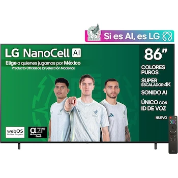 Imagen de referencia para LG 86NANO80ASA Pantalla 86 Pulgadas NanoCell AI NANO80 Smart TV webOS 2025