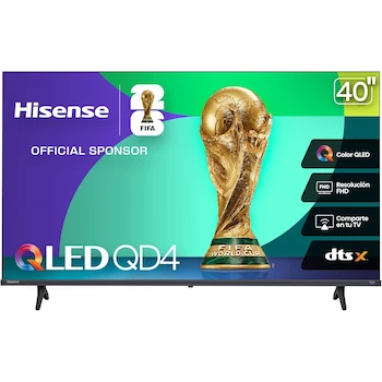 Imagen alusiva al producto Hisense QD4QFM Modelo 2025 Television 40 Pulgadas QLED Smart Fire TV FHD