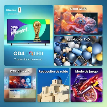Imagen 4 de Hisense QD4QFM Modelo 2025 Television 40 Pulgadas QLED Smart Fire TV FHD