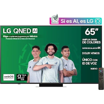 Imagen alusiva al producto LG 65QNED83ASG 65-Inch QNED AI QNED83 Series 4K Smart TV webOS 2025