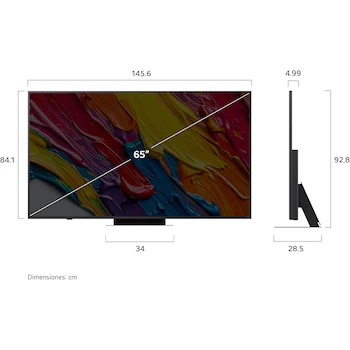 Imagen 3 de LG 65QNED83ASG 65-Inch QNED AI QNED83 Series 4K Smart TV webOS 2025