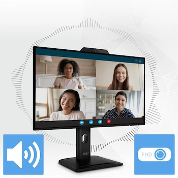 Imagen 5 de MSI Pro MP272PMG Monitor de Computadora IPS de 24 Pulgadas FHD 1920x1080 con Cámara Web