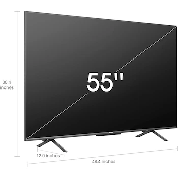 Imagen 3 de Televisor Hisense ULED 4K Premium Quantum Dot QLED Serie 55U6H de 55 Pulgadas Smart Google TV Modelo 2022 con Control Remoto de Voz