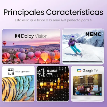 Imagen 5 de Hisense 65A7K Pantalla 4K de 65" Google Smart TV 2023