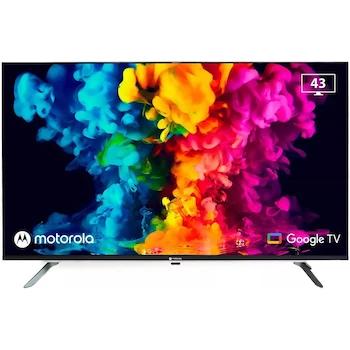 Imagen 1 de Televisión Motorola de 43 Pulgadas con Sistema Operativo Google TV, Resolución HD y FHD, Color Negro, Modelo MOT43FLE11