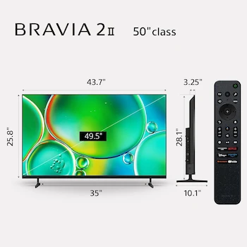 Imagen 4 de Sony BRAVIA 2 II K-50S20M2 Pantalla LED 4K HDR Google TV 50 Pulgadas 2025
