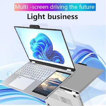 Imagen 3 de Laptop 15.6 Pulgadas con Pantalla Táctil Secundaria de 7 Pulgadas Intel Celeron N5105 16GB RAM 512GB SSD