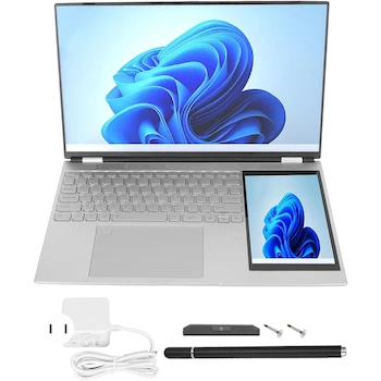 Imagen 5 de Laptop 15.6 Pulgadas con Pantalla Táctil Secundaria de 7 Pulgadas Intel Celeron N5105 16GB RAM 512GB SSD